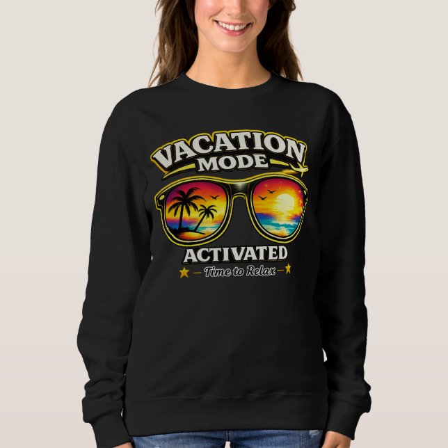 Sudadera de viaje con modo de vacaciones activado (Anverso)