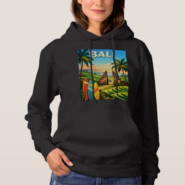 Sudadera de viaje retro tropical de Bali (Anverso)