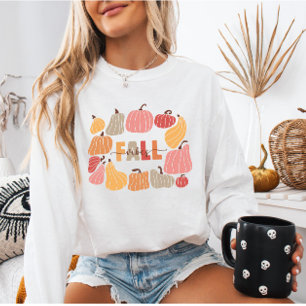Sudadera de Vibes de Caída Retro con calabazas col