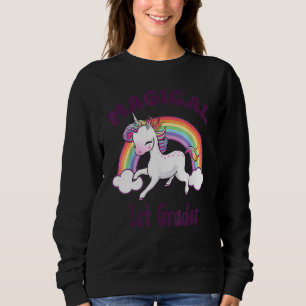 Sudadera De Vuelta A La Escuela 1er Grado Magico Unicornio