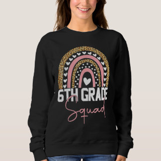 Sudadera De Vuelta A La Escuela Arcoiris Sexto Grado Escuad