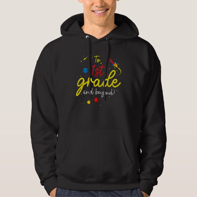 Sudadera De vuelta a la escuela chico chica espacio primer  (Anverso)