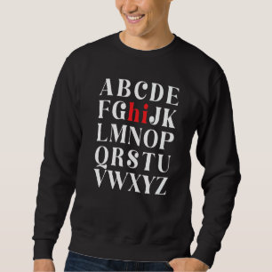 Sudadera De vuelta a la escuela Hola letras del alfabeto 7