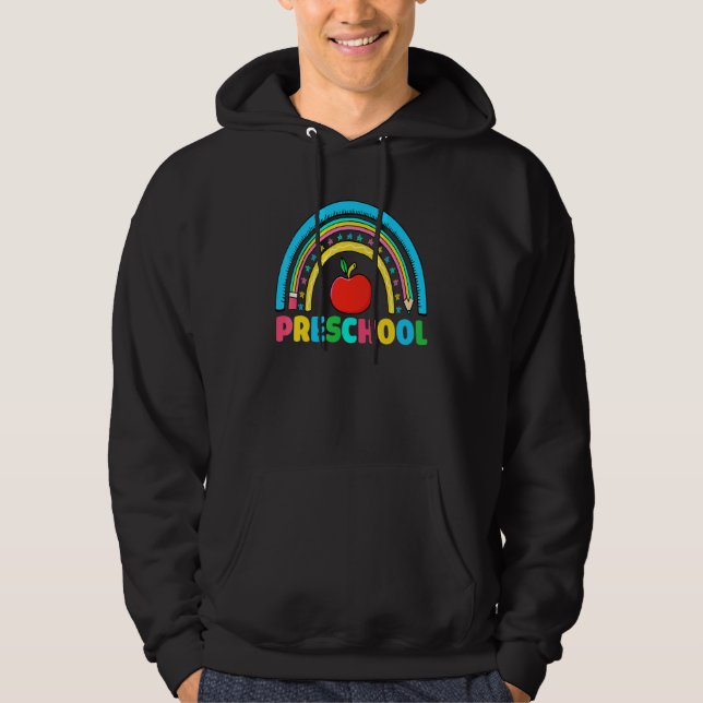 Sudadera De vuelta a la escuela Hola Preescolar Boho Arcoír (Anverso)