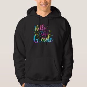 Sudadera De vuelta a la escuela Hola primer grado Tye de pr