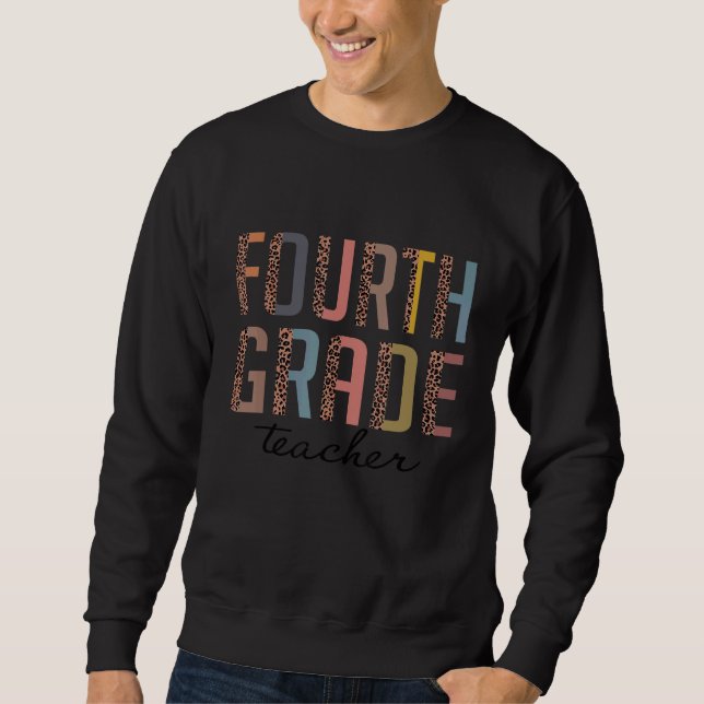 Sudadera De vuelta a la escuela maestro de 4to grado primer (Anverso)