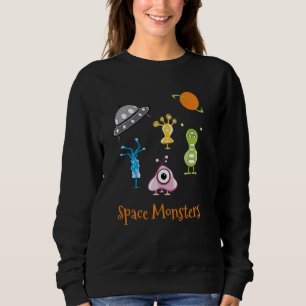 Sudadera De vuelta a la escuela Monster del espacio niños g