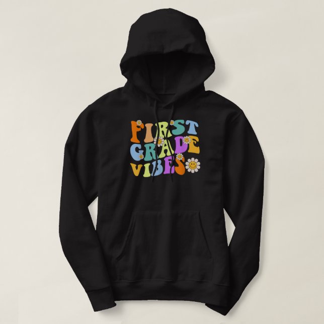 Sudadera De vuelta a la escuela Primer grado Vibes Primer g (Diseño del anverso)