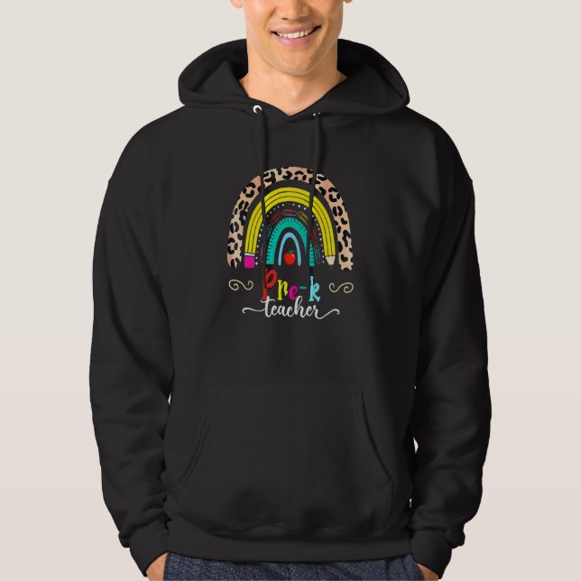 Sudadera De vuelta a la escuela  Profesor de 3er grado Leop (Anverso)