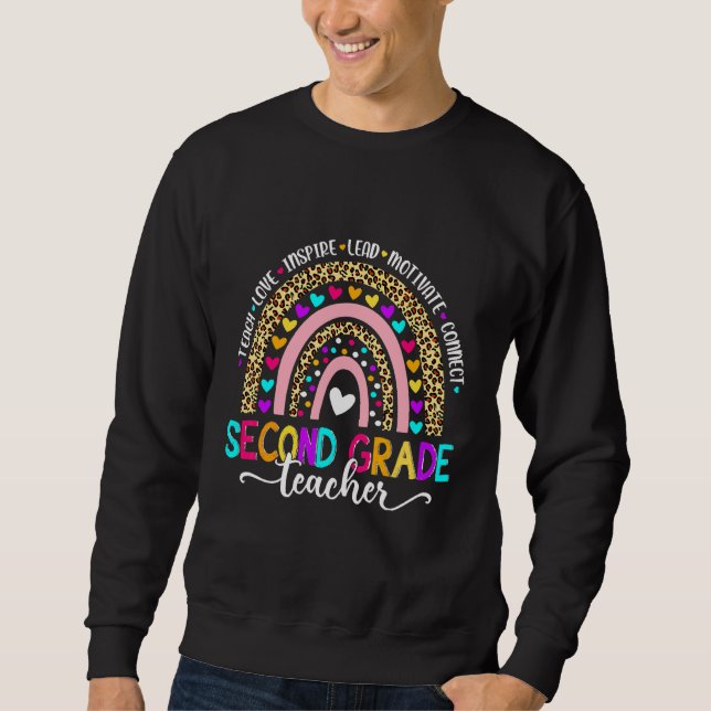 Sudadera De vuelta a la escuela profesora de segundo grado  (Anverso)
