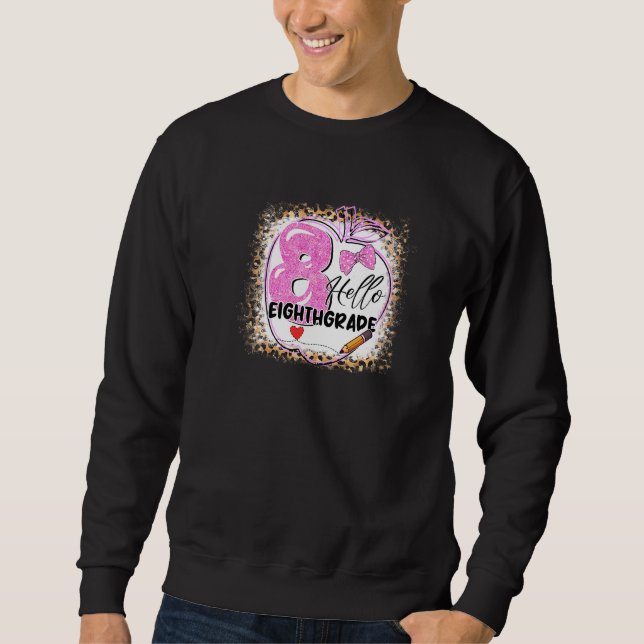 Sudadera De vuelta a la escuela profesora Hello 8º grado Le (Anverso)