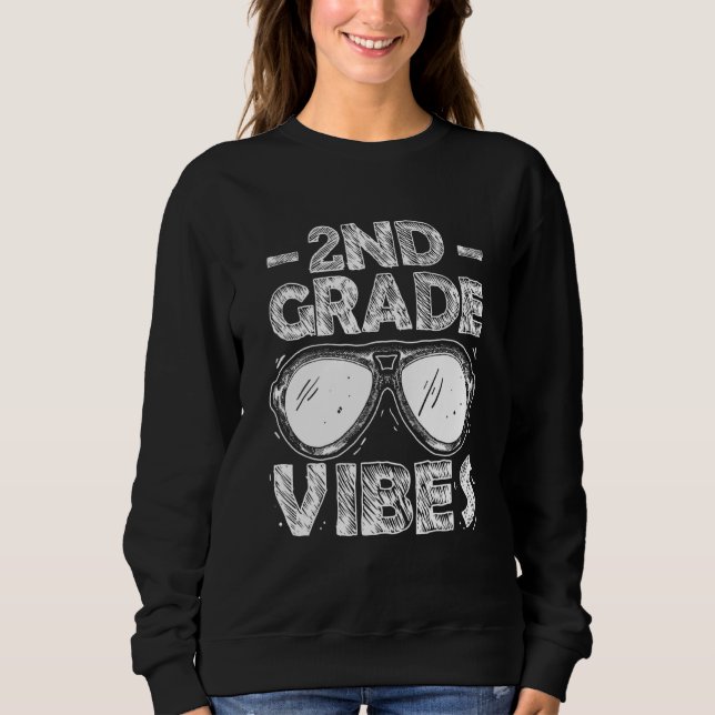 Sudadera De vuelta a la escuela Vibes de segundo grado (Anverso)