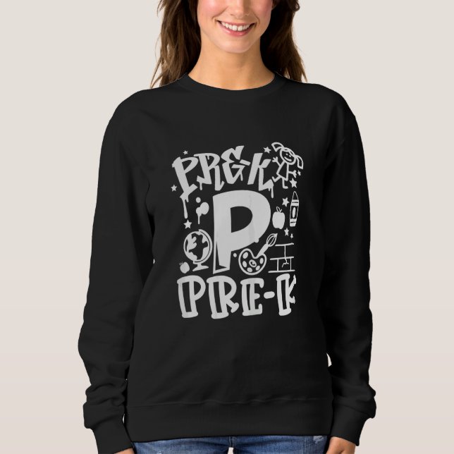Sudadera De vuelta al cole profesora equipo pre K chicas gr (Anverso)