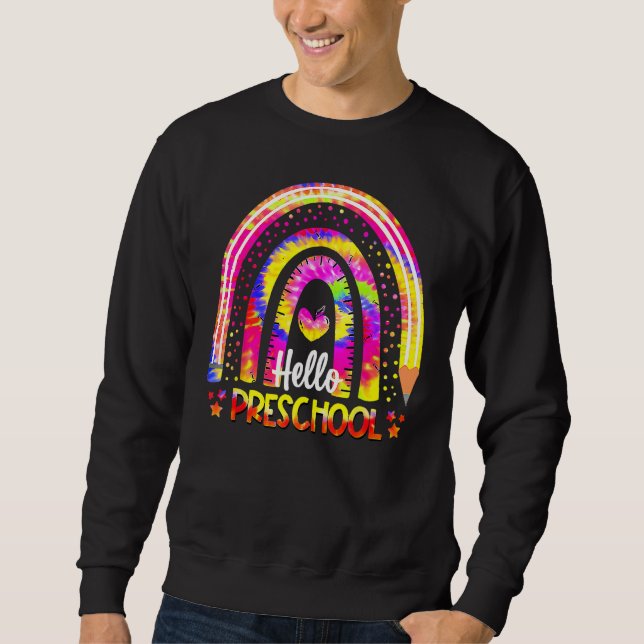 Sudadera De vuelta al colegio arcoíris boho teñido a mano p (Anverso)