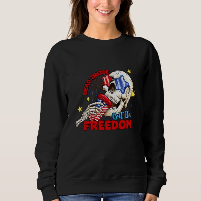 Sudadera Dead Inside but it s freedom American Skull Indepe (Anverso)
