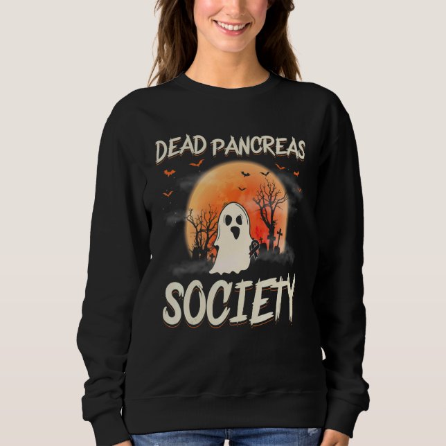 Sudadera Dead Pancreas Society Ghost Diabetes Awareness Hal (Anverso)