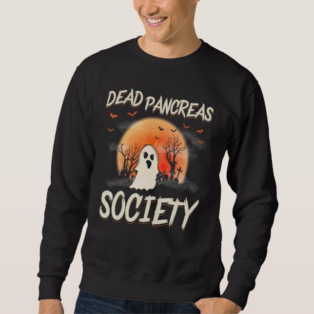 Sudadera Dead Pancreas Society Ghost Diabetes Awareness Hal (Anverso)
