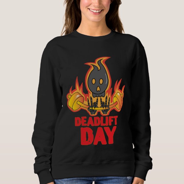 Sudadera Deadlift Day Training Powerlifter Barbell Gym (Anverso)
