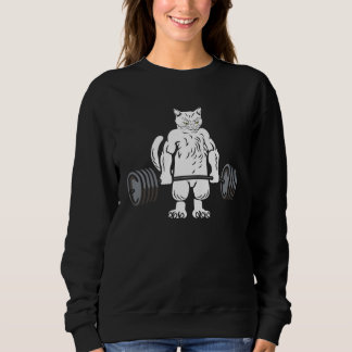 Sudadera Deadlift Fitness Cat Weight Training Bodybuilder
