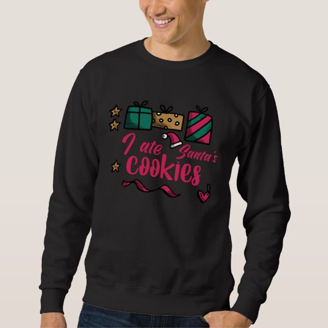 Sudadera Dear Santa I Ate All Of The Cookies  Merry Christm (Anverso)