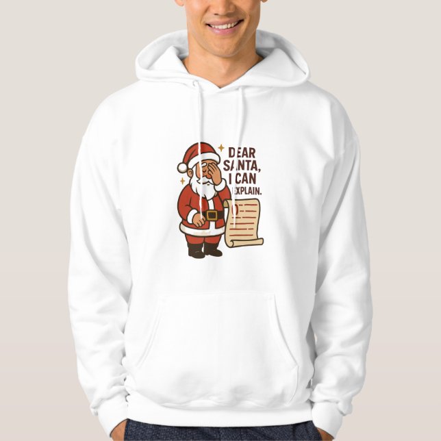 Sudadera Dear Santa, I Can Explain Hoodie (Anverso)