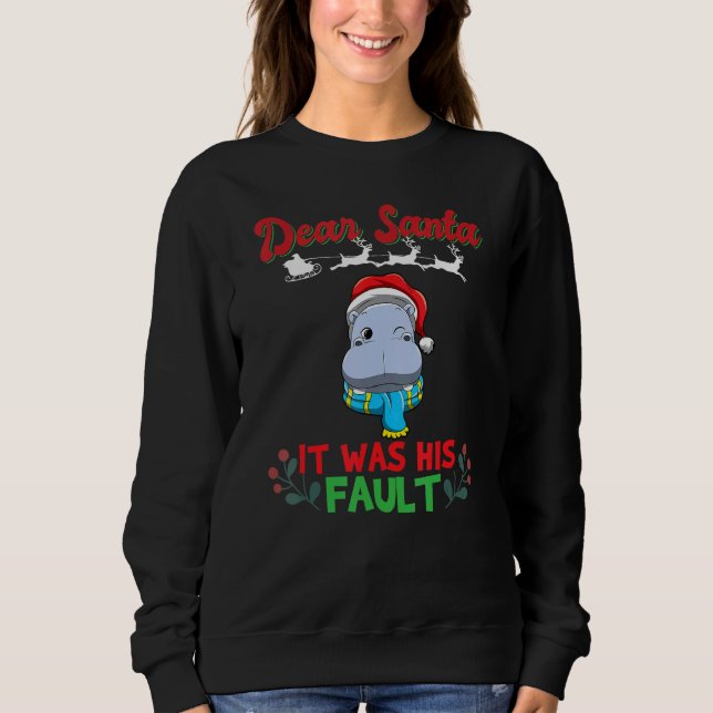 Sudadera Dear Santa It Was His Fault Siblings Matching Xmas (Anverso)