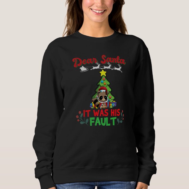 Sudadera Dear Santa It Was His Fault Siblings Matching Xmas (Anverso)