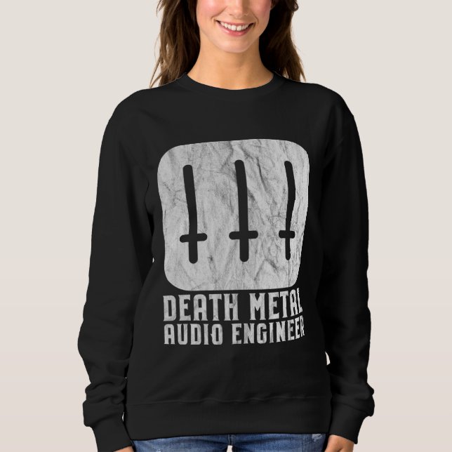 Sudadera Death Metal Audio Engineer Inverted Crosses Sound  (Anverso)