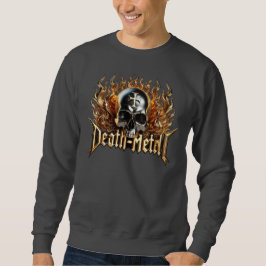 Sudadera Death-Metal - Totenkopf in Flammen