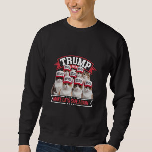 Sudadera Debate Donald Trump Hace que los Gatos estén Segur