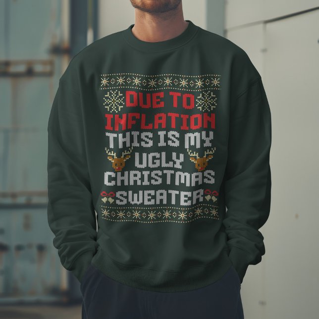 Sudadera Debido a la inflación, estos son mis Navidades feo (Subido por el creador)