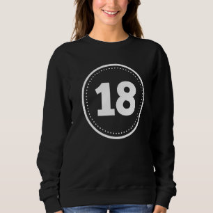Sudadera Decimoctavo Cumpleaños Número 18 Niños y Círculo F