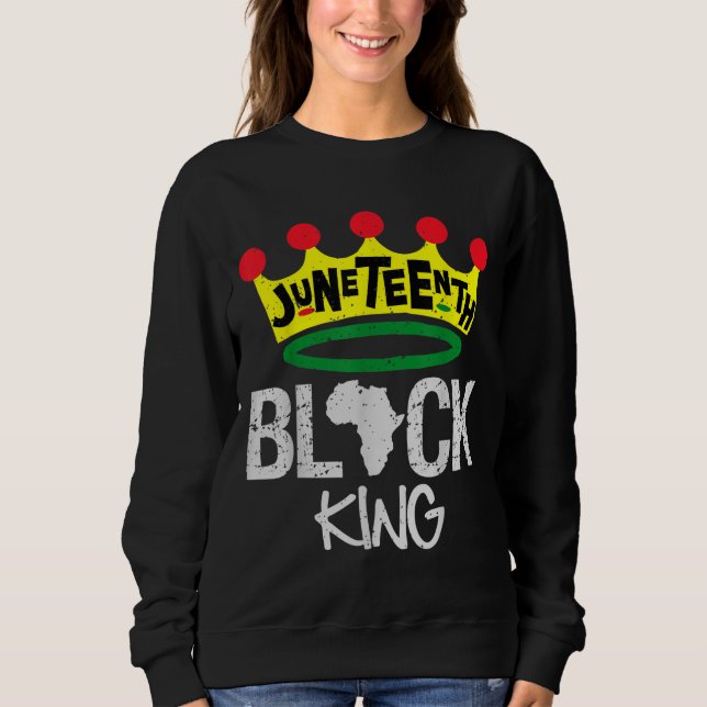 Sudadera Decimoctavo Rey Negro Poder Negro Historia Negra M (Anverso)
