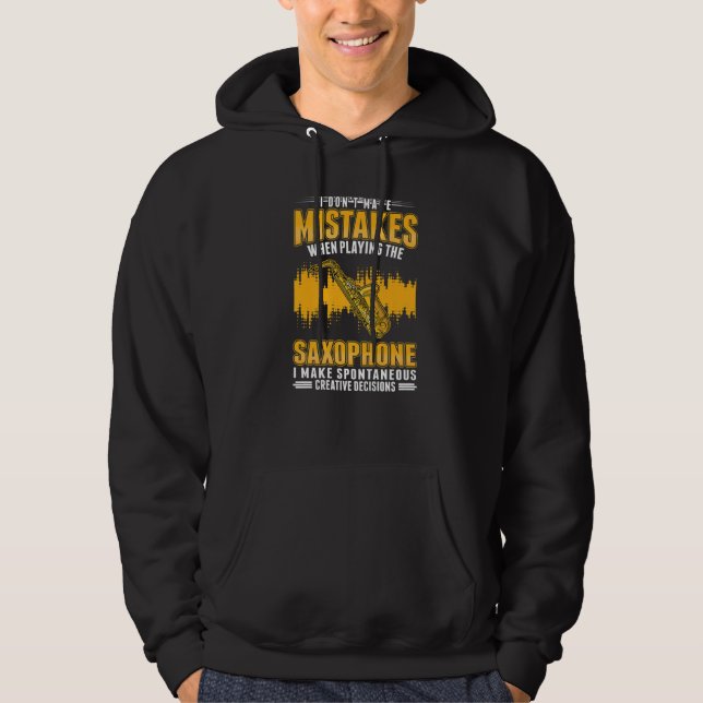 Sudadera Decisiones creativas de saxofón saxofonista  (Anverso)