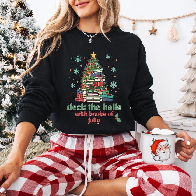 Sudadera Deck The Halls with Books of Jolly Navidades (Subido por el creador)