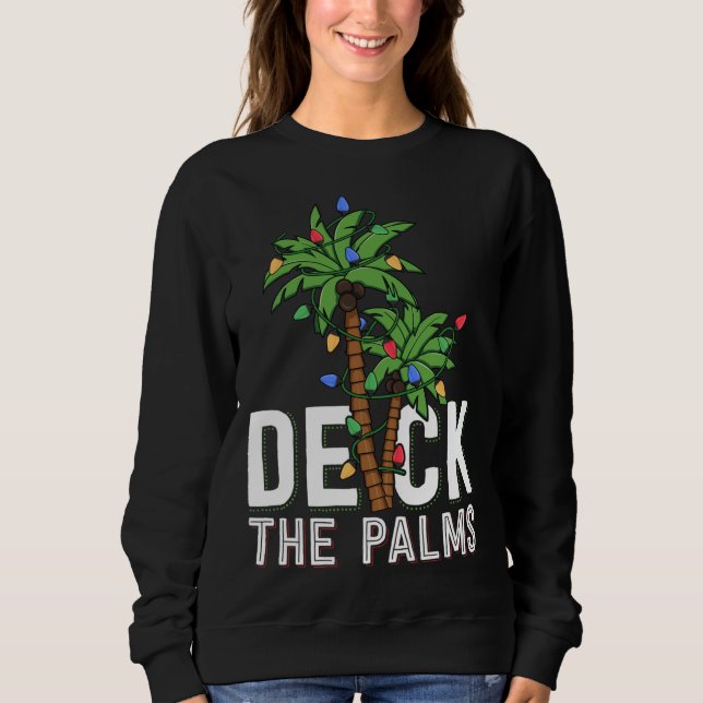Sudadera Deck The Palm Tree Ilumina A La Familia Tropical H (Anverso)
