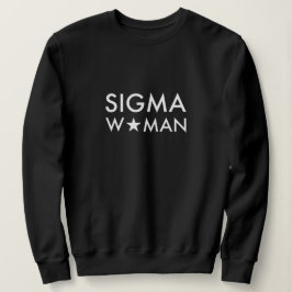 Sudadera Declaración de Mentalidad de Mujer Sigma Negro