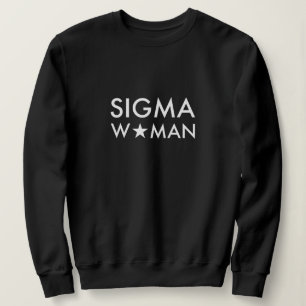 Sudadera Declaración de Mentalidad de Mujer Sigma Negro 