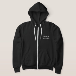 Sudadera Declaración de Mentalidad de Mujer Sigma Negro