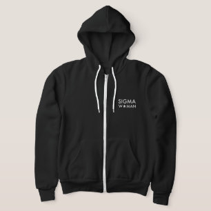 Sudadera Declaración de Mentalidad de Mujer Sigma Negro