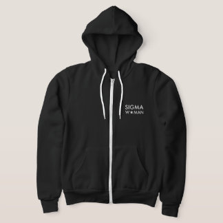 Sudadera Declaración de Mentalidad de Mujer Sigma Negro