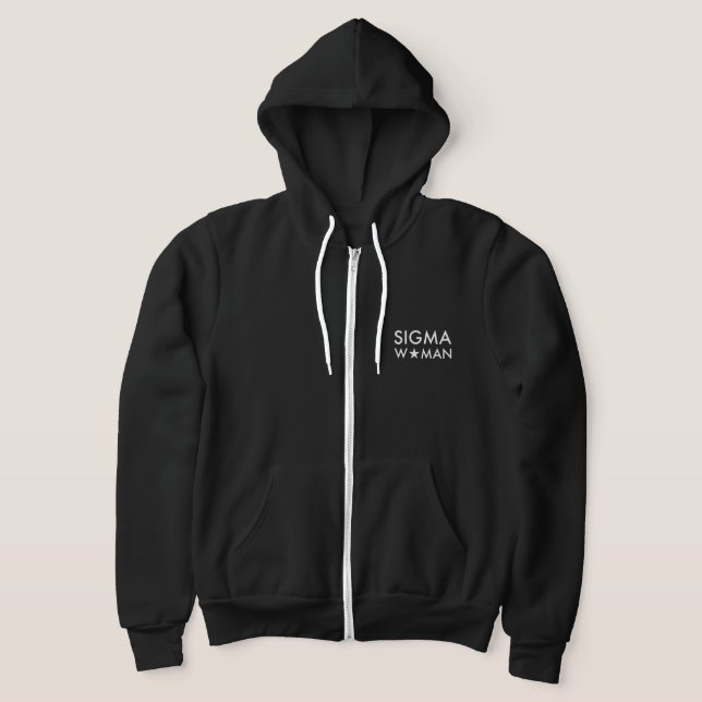 Sudadera Declaración de Mentalidad de Mujer Sigma Negro (Distribución)