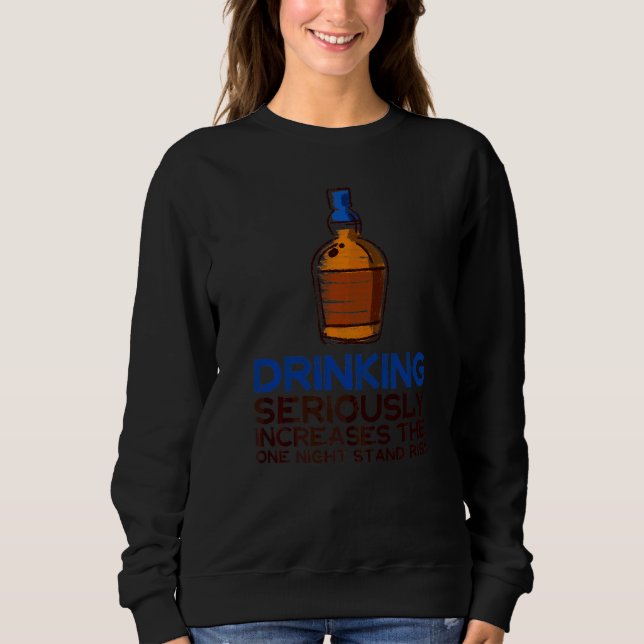 Sudadera Declaración genial licor bebida alcohol fiesta (Anverso)
