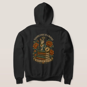 Sudadera Declaración Motivacional Tatuaje Tradicional Gato