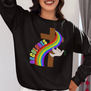 Sudadera DeColores Cursillo Arcoíris Con Cruz Paloma de la