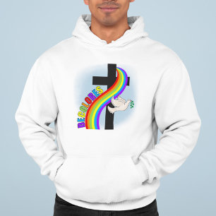 Sudadera DeColores Cursillo Arcoíris Con Cruz y Paloma de l