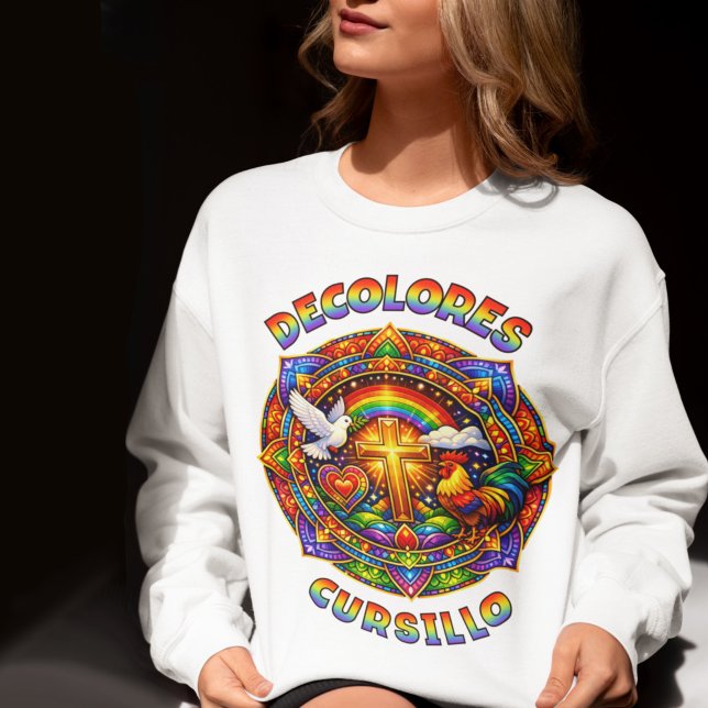 Sudadera DeColores Cursillo Cruz Paloma Gallo Mandala (Subido por el creador)