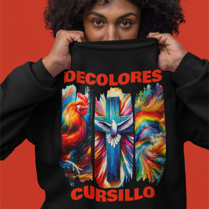 Sudadera DeColores Cursillo Pincelada Gallo Cruz Paloma