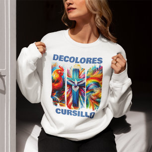 Sudadera DeColores Cursillo Pincelada Gallo Cruz Paloma