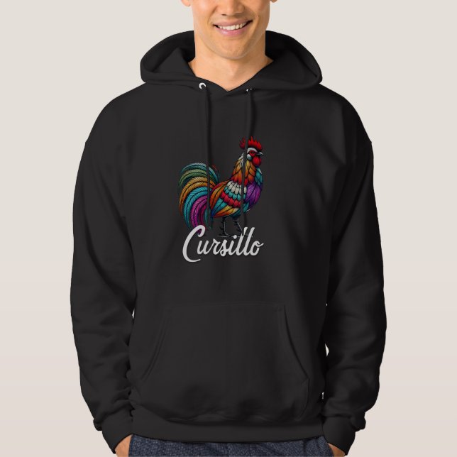 Sudadera DeColores Cursillo Rooster Arcoiris Católico 6 (Anverso)